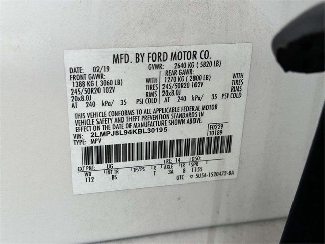 2019 Lincoln Nautilus Reserve