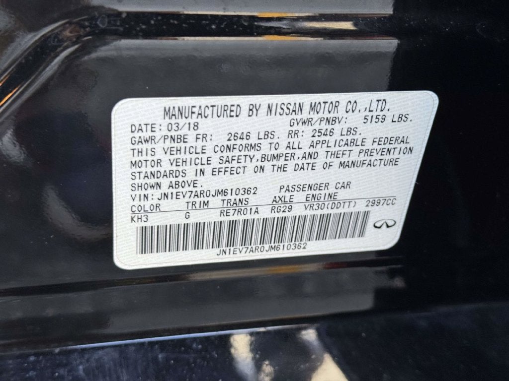 2018 INFINITI Q50 LUXE AWD