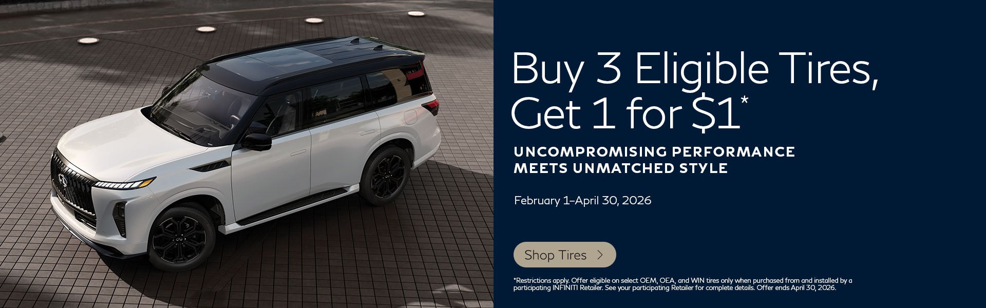 Buy 3 tires get 1 for $1